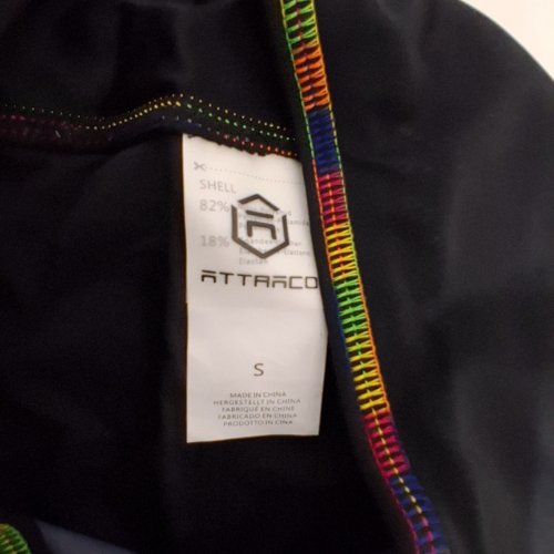 ATTRACO RAINBOW-TRIM LEGGINGS - SMALL - BLACK image 3