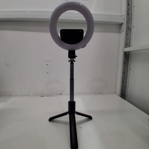 HEYDAY TRIPOD SELFIE STICK WITH RING LIGHT - ADJUSTABLE LED BRIGHTNESS AND LENGTH - 7.7"-30" - BLACK (MODEL: 7229) image 3