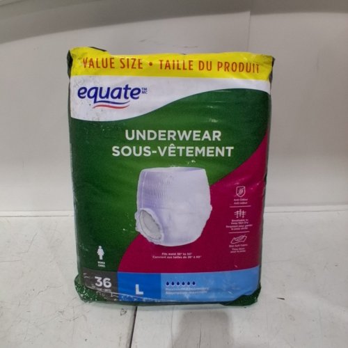 36PK WOMENS EQUATE UNDERWEAR - LG image 2