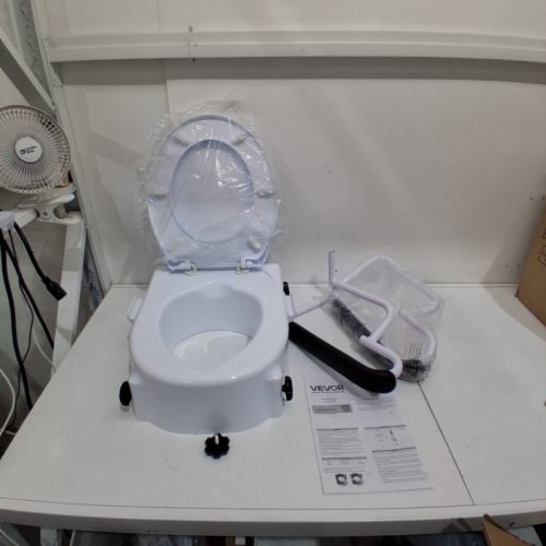 VEVOR RAISED TOILET SEAT - 5" - WHITE (MODEL: SC7060H) image 2