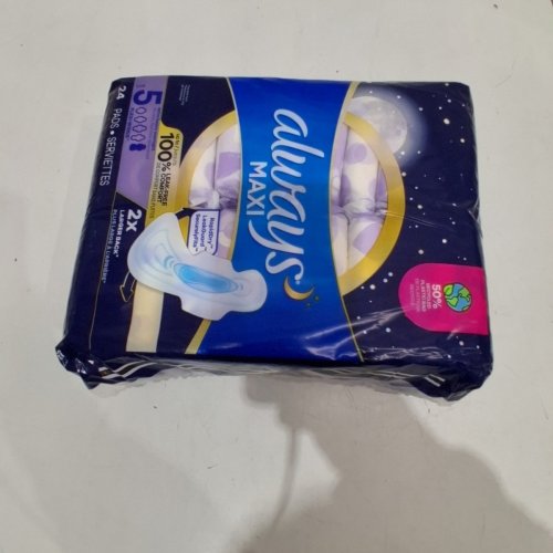 24PK ALWAYS MAXI PADS EXTRA HEAVY OVERNIGHT - SIZE 5 image 3