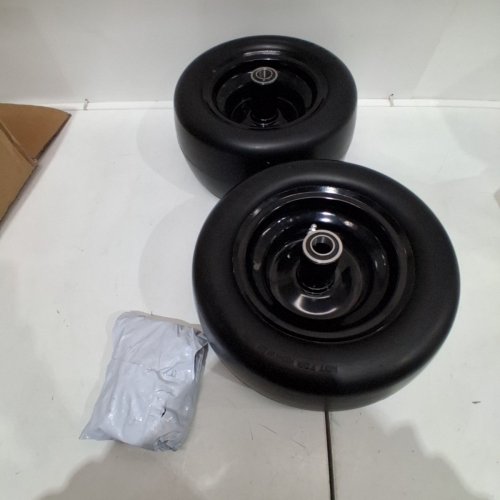 2PK AR-PRO FLAT FREE TIRE AND WHEEL LAWN MOWER TIRE WITH RIM - 11X6.00-5 - FITS MOST ZERO TURN MOWERS - BLACK image 2