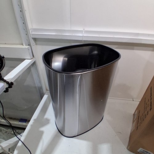 OVAL AUTOMATIC TOUCH FREE TRASH CAN - 13GAL - STAINLESS STEEL (MODEL: TC-1350R-SS) image 4
