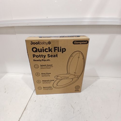 JOOLBABY QUICK FLIP TOILET SEAT WITH BUILT-IN POTTY & SPLASH GUARD - WHITE image 2