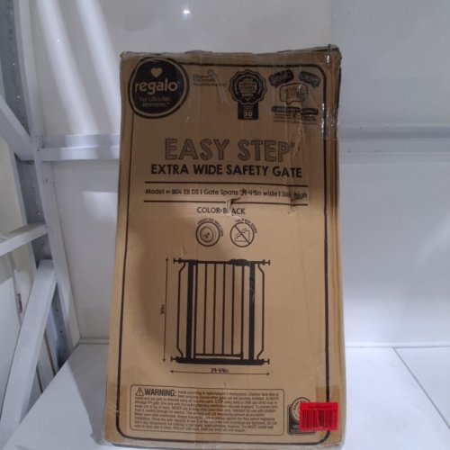 REGALO EASY STEP EXTRA WIDE SAFETY GATE - 29-49"X 30" - BLACK (MODEL:1164 EB DS) image 4