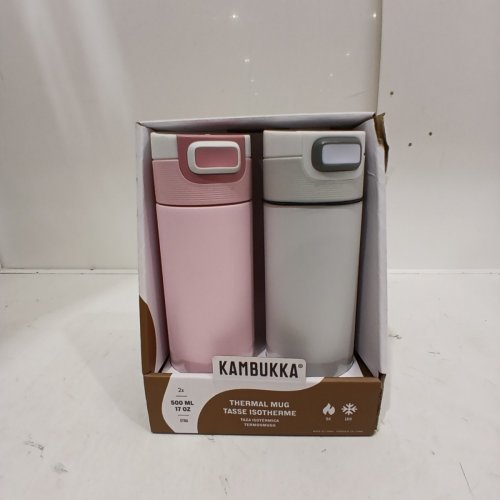 2PK KAMBUKKA WATER BOTTLE MUGS - 17OZ - PINK/GREY (MODEL: 2606617) image 2