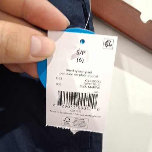 KID'S GEORGE LINED SPLASH PANTS - SIZE 6 - NAVY BLUE image 3
