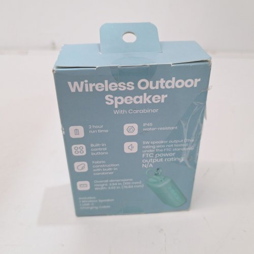 GEMS BLUETOOTH WIRELESS OUTDOOR SPEAKER WITH CARABINER - MINT GREEN image 3