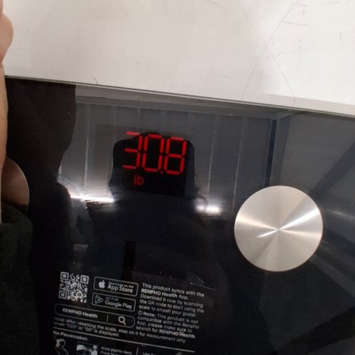 RENPHO DIGITAL WIRELESS WEIGHT SCALE - ANALYZER WITH SMARTPHONE APP SYNC WITH BLUETOOTH - 400LBS - BLACK (MODEL: ES-CS20M) image 2