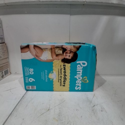 80PK PAMPERS SWADDLERS DIAPERS - SIZE 6 image 3
