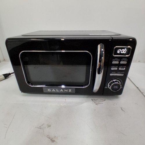 GALANZ RETRO STYLE COUNTERTOP MICROWAVE OVEN - 0.7CU.FT - BLACK (MODEL: GLCMKZ07BKR07) image 3