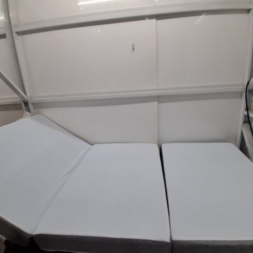 TRI FOLDING NARROW MATTRESS - TWIN - GREY/WHITE image 2
