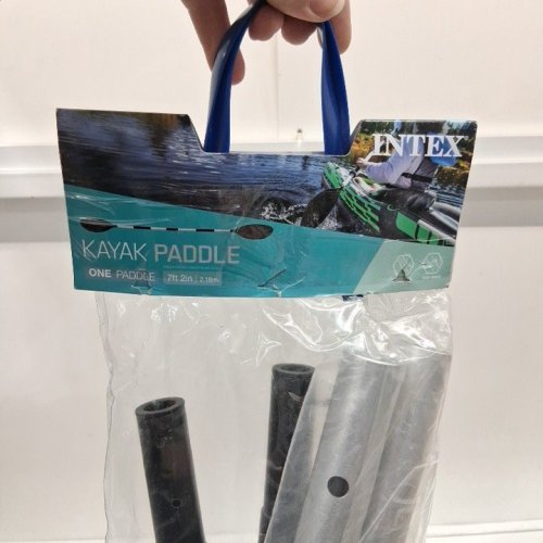 INTEX DOUBLE ENDED KAYAK PADDLE WITH RIBBED SPOON SHAPED BLADES, COLLAPSIBLE - 86" LONG - (MODEL: 69629E) image 3