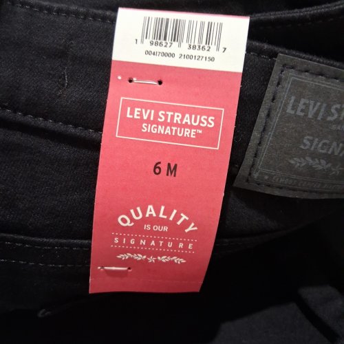 WOMEN'S LEVI STRAUSS SIGNATURE HIGH RISE SKINNY JEANS - 30L 28W - BLACK (STYLE: 405395) image 2