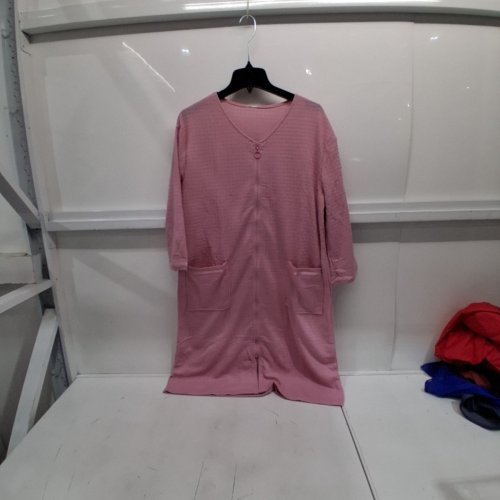 MAYQUEEN ZIP-FRONT ROBE - EXTRA LARGE - PINK image 2