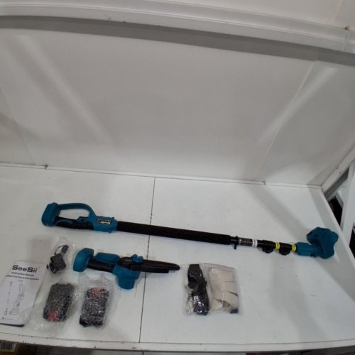 SEESII 2-IN-1 POLE SAW AND MINI CHAINSAW - 6" SAW 16FT POLE - BLUE - (MODEL: PS610) image 2