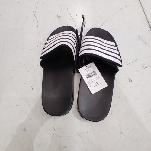 MEN'S VELCRO POOL SLIDES- 10 - BLACK / WHITE (STYLE: 14CONORM26) image 3