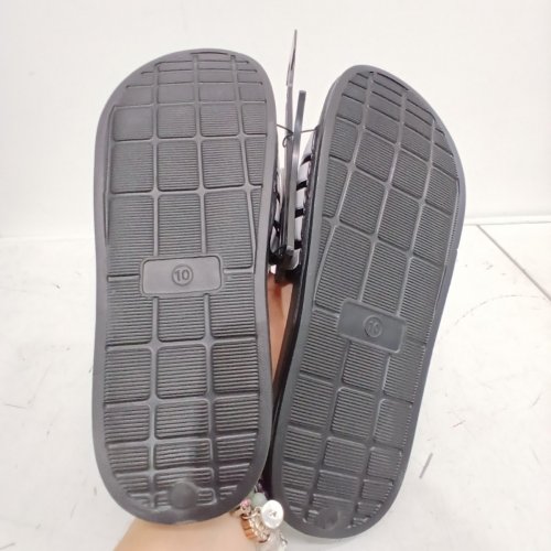 MEN'S VELCRO POOL SLIDES- 10 - BLACK / WHITE (STYLE: 14CONORM26) image 4