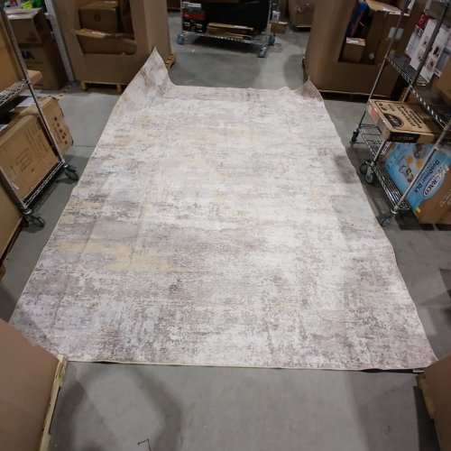 ELEGANT AREA RUGS MODERN AREA RUG - 9FT X 12FT - BEIGE/WHITE/BROWN image 2