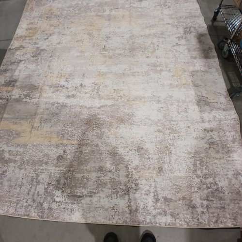 ELEGANT AREA RUGS MODERN AREA RUG - 9FT X 12FT - BEIGE/WHITE/BROWN image 3