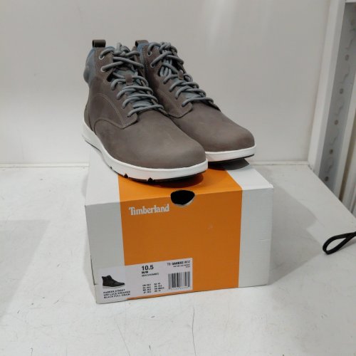 MEN'S TIMBERLAND BOOTS CASUAL FOOTWEAR PARKER STREET MID LACE UP SNEAKERS - 10.5 - GREY / BLUE image 2