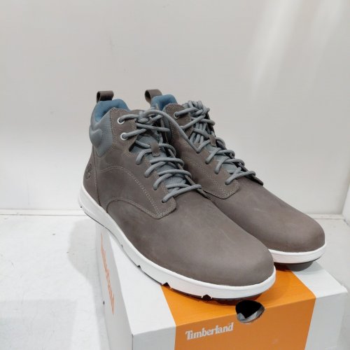 MEN'S TIMBERLAND BOOTS CASUAL FOOTWEAR PARKER STREET MID LACE UP SNEAKERS - 10.5 - GREY / BLUE image 5