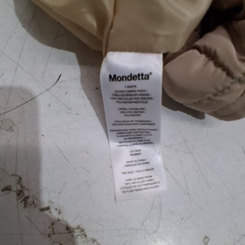 MONDETTA OVERSIZED QUILTED FRONT ZIP TOTE BAG - BEIGE (MODEL : 1194279) image 2