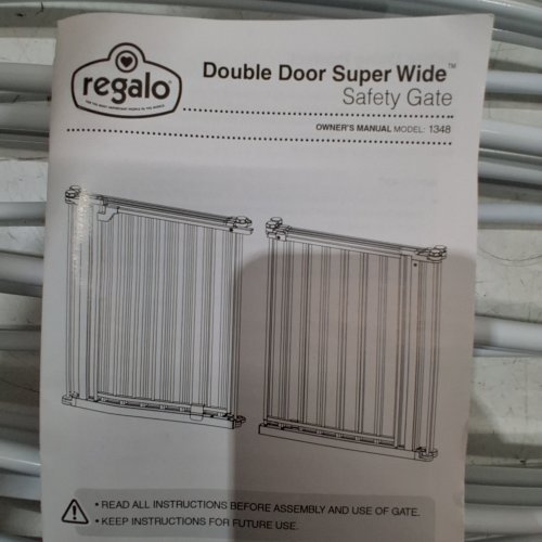RAGALO DOUBLE DOOR SUPER WIDE SAFETY GATE 192" MODEL 1348 DS WHITE image 5