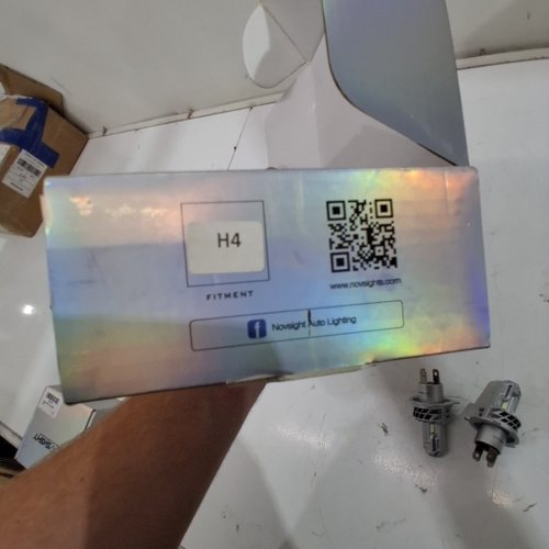 2PK NOVSIGHT LED HEADLIGHT CONVERSION BULBS - FITS SELECT MODELS- SILVER (STYLE: H4) image 2