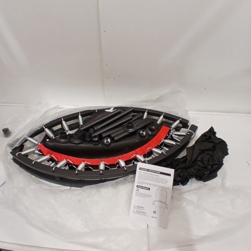 KANCHIMI FOLDING MINI FITNESS INDOOR EXERCISE WORKOUT REBOUNDER TRAMPOLINE- 48" - 330LBS - BLACK/RED ‎(MODEL: BC-01) image 2