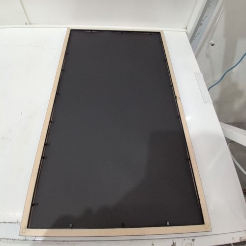 MODERN NARROW GLASS PANEL PHOTO FRAME - 26" X 14" - BLACK image 3