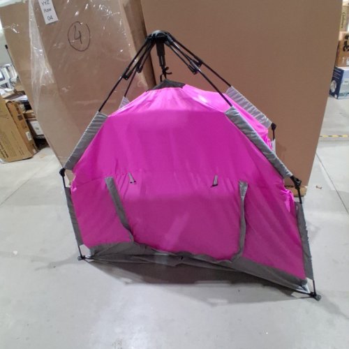 PORAY KID'S POP UP TENT WITH LED LIGHT STRIP - 26.7" X 36.2" X42.9" - PINK / GREY image 2