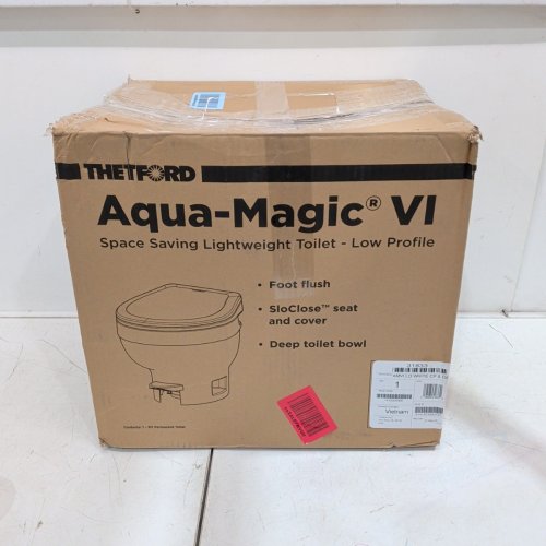 THETFORD AQUA-MAGIC VI LOW PROFILE RV TOILET - WHITE (MODEL: 31833) image 7