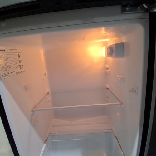 HISENSE STAINLESS STEEL COMPACT REFRIGERATOR WITH TOP MOUNT FREEZER - 4.4 CU.FT (MODEL: HRT044VE) image 2