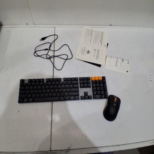 2PC PROTOARC MECHANICAL ALUMINUM KEYBOARD AND MOUSE COMBO - 2.4G, BLUETOOTH - BLACK/ORANGE/GREY (MODEL : KM310) image 4