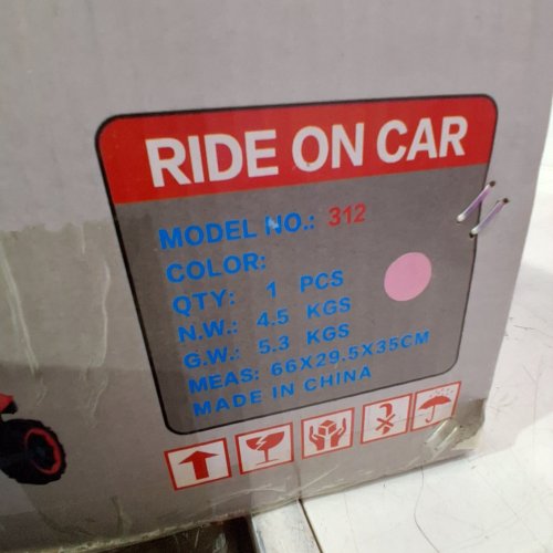 ROVERKID 2-IN-1 KIDS SPORT RIDE ON & PUSH CAR - 50LBS MAX - PINK/BLUE (MODEL: 312) image 2