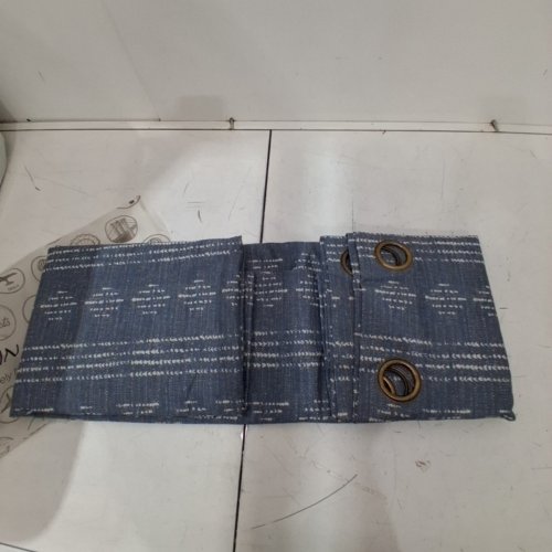 (2 PANEL) CURTAIN KING GROMMET TOP GEOMETRRIX CURTAIN PANELS -53" X 96" - NAVY image 3