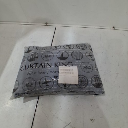 (2 PANEL) CURTAIN KING GROMMET TOP GEOMETRRIX CURTAIN PANELS -53" X 96" - NAVY image 4