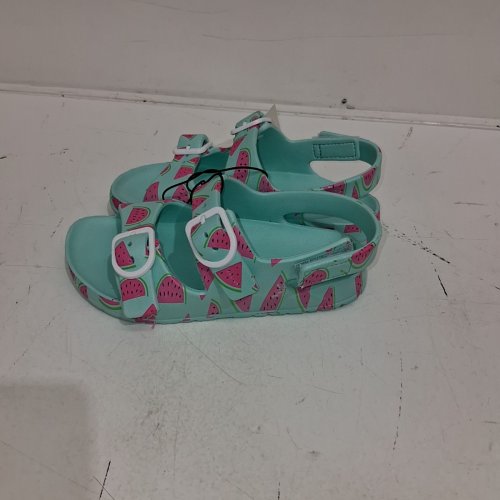 TODDLER DOUBLE BUCKLE SANDALS - 11-12 - TURQUOISE WATERMELON PRINT (STYLE: 74TAYLORGM26) image 2