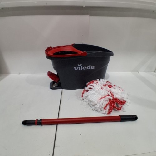 VILEDA EASYWRING SPIN MOP & BUCKET SYSTEM - GREY/RED image 2
