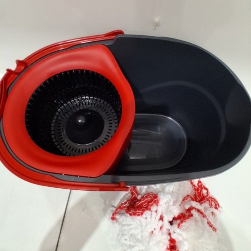 VILEDA EASYWRING SPIN MOP & BUCKET SYSTEM - GREY/RED image 4