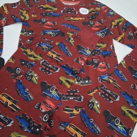 2PC BOYS GEORGE PAJAMA SET - MEDIUM (7-8) - RED image 2