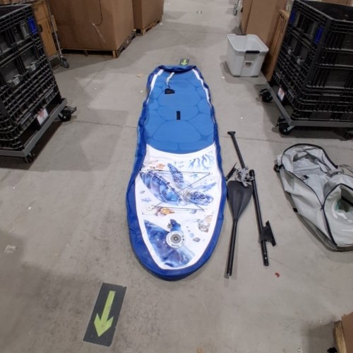 FUNWATER IINFLATABLE STAND UP PADDLE BOARD WITH SUP ACCESSORIES - 11FT - BLUE image 2