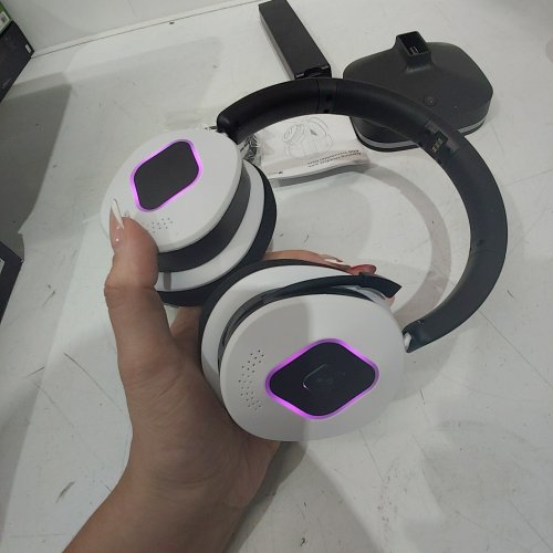 EARBAY WIRELESS GAMING HEADSET WITH RGB TRANSMITTER BASE - 2.4GHZ - WHITE - (MODEL: G-96) image 2