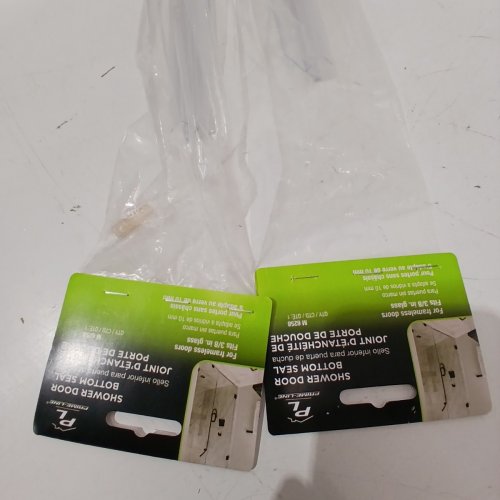 2PK POZIA PLASTIC SHOWER DOOR BOTTOM FRAMELESS GLASS SHOWER DOOR SEAL STRIP - 1/2" - CLEAR image 4