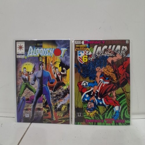 4 ASSTD IMPACT, VALIANT, AND DARK HORSE COMIC BOOKS - BLOODSHOT #5, THE JAGUAR #9, THE YOUNG INDIANA JONES CHRONICLES #3, BLACK HOOD #7 - VARIOUS AUTHORS image 4