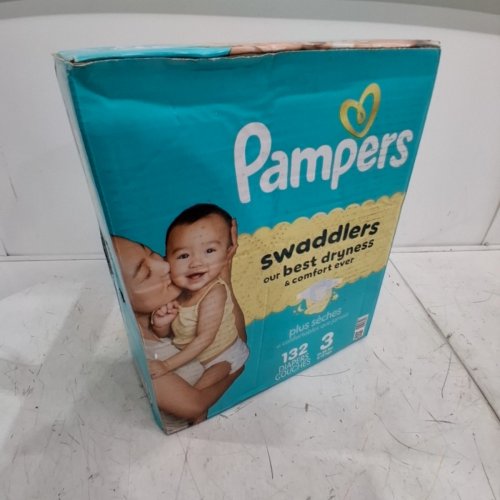 132PK PAMPERS SWADDLERS DIAPERS - SIZE 3 (13-26LB) image 2