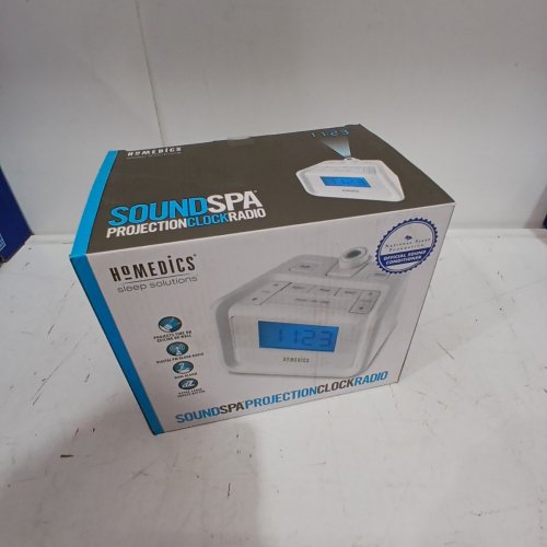 HOMEDICS SOUND SPA DIGITAL DUAL ALARM CLOCK WITH FM RADIO, CLOCK PROJECTION AND MULTIPLE RELAXATION SOUNDSCAPES - WHITE (MODEL: SS-4520) image 4