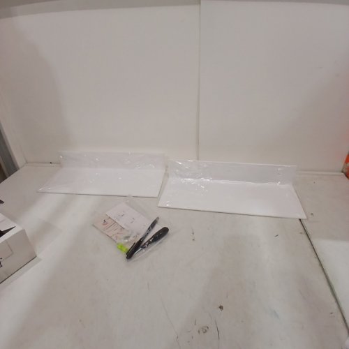 2PK SEZANRPT ACRYLIC WALL SHELF - 15" - WHITE image 2