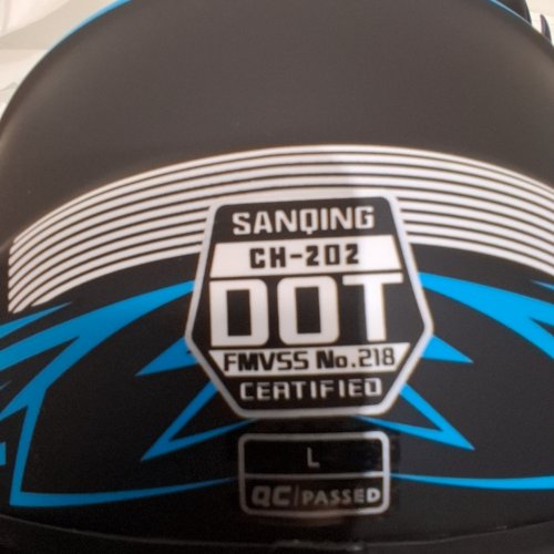 4PC UNISEX SANQING YOUTH DIRT BIKE/MOTOCROSS HELMET WITH GLOVES & GOGGLES - LARGE - BLUE/BLACK(MODEL: FMVSS-218) image 2